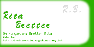 rita bretter business card